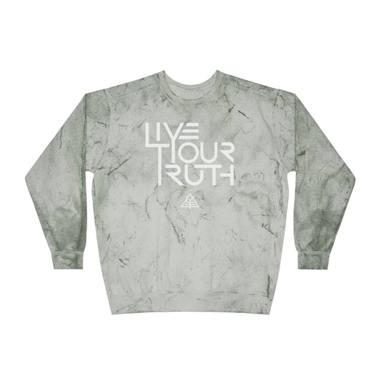 Color Blast Unisex Crewneck Sweatshirt - Live Your Truth